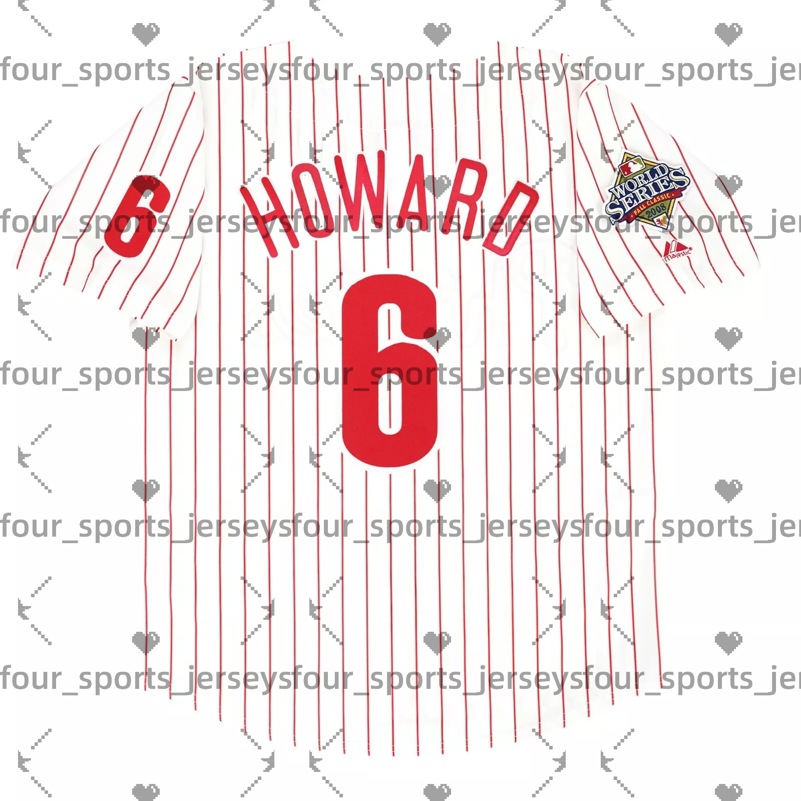 Retro Baseball Jersey Pat Burrell Ryan Howard Shane Victorino Jimmy Rollins Chase Utley Cole Hamels Carlos Ruiz Brad Lidge Chan Ho Park