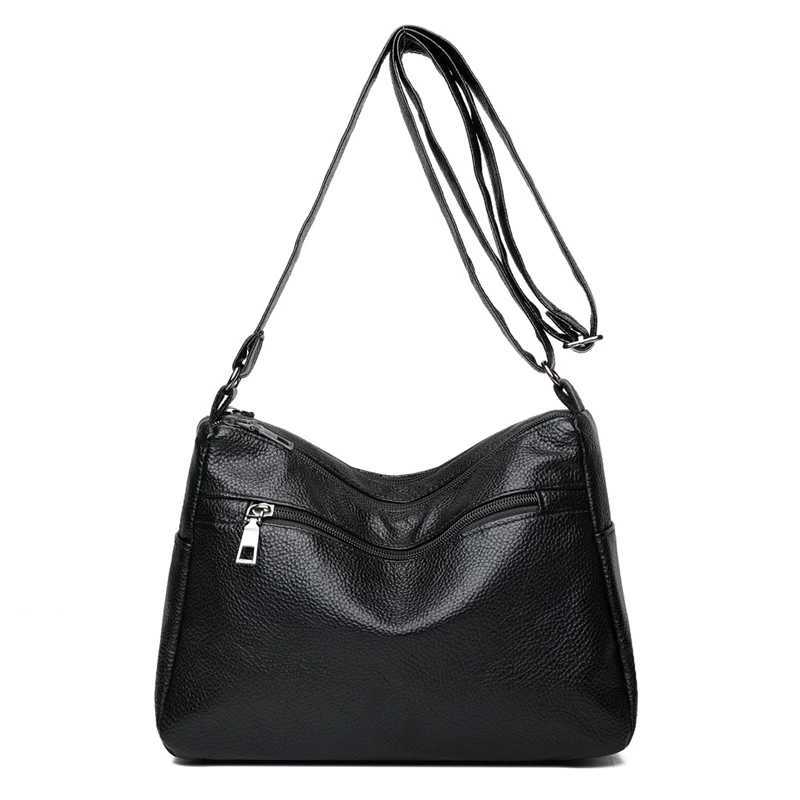 High Quality Shoulder Bags for Women New Multiple Zippers Designer Leather Bag Casual Red Color Crossbody Bags Z250303