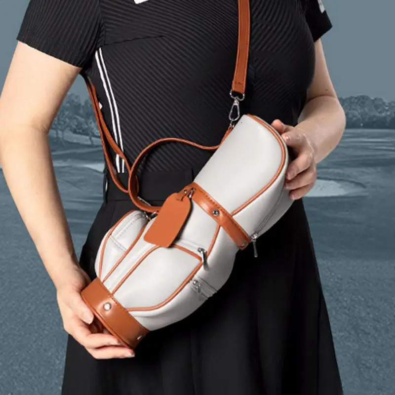 Ship from US Women Golf Ball Bag Portable Mini Small Storage Pack Holder Cute Messenger Microfiber 250303FBB