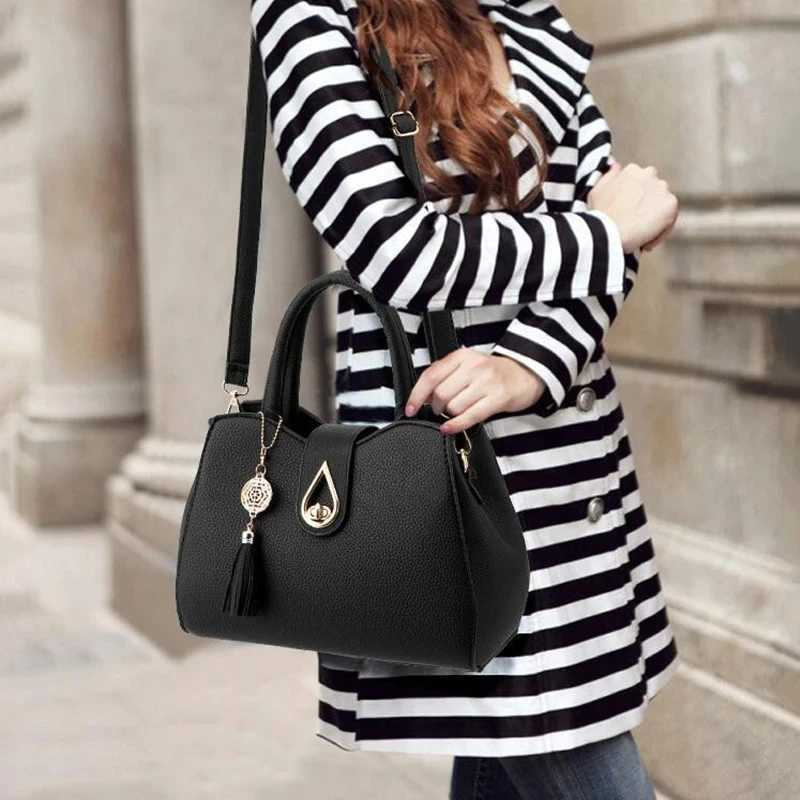 Luxury Brand Women Bag Top-Handle Bags Fashion Shoulder Messenger Bags PU Leather Handbag Ladies Tassel Travel Shopper Totes Z250303