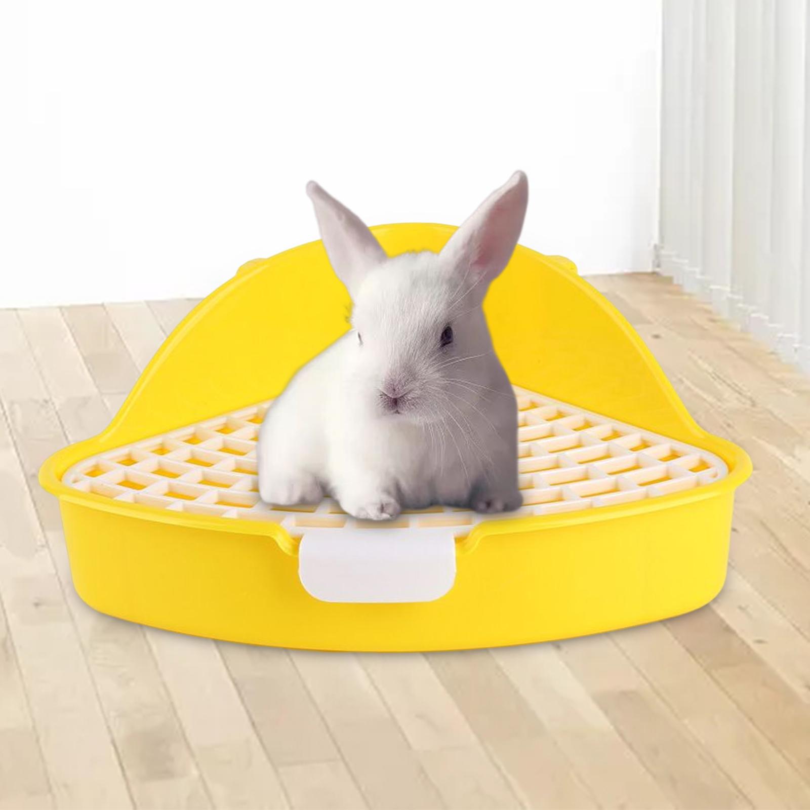 Triangle Rabbit Trainer Litter Box Corner Toilet Pet Pan for Ferret Chinchilla