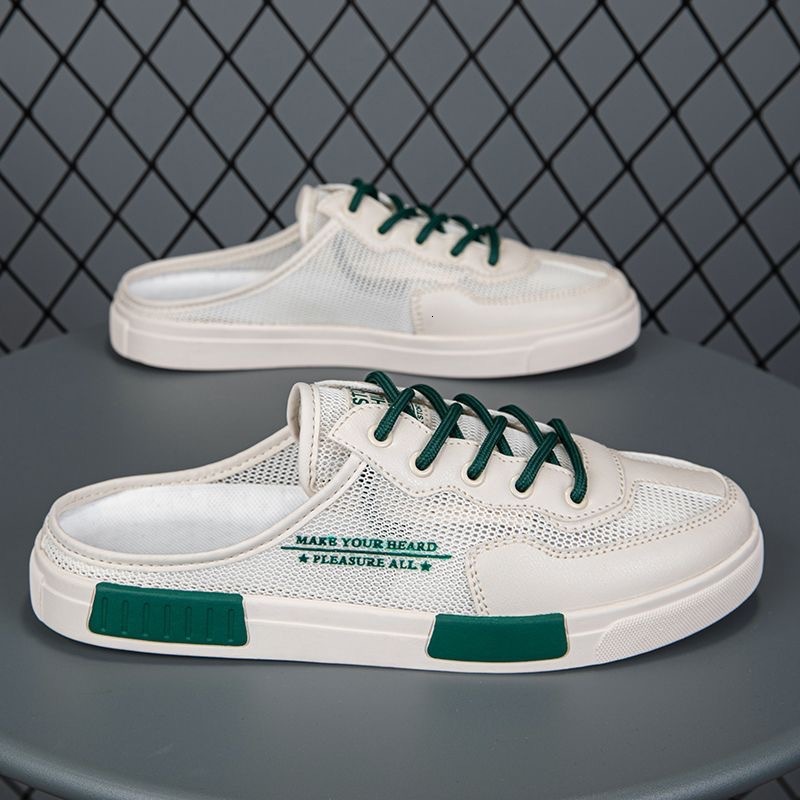 2025S Designer s New Summer Collection Breathable Hollow Mesh Men s Fashion Versatile White Shoes Outdoor Casual Board Shoes Slippers