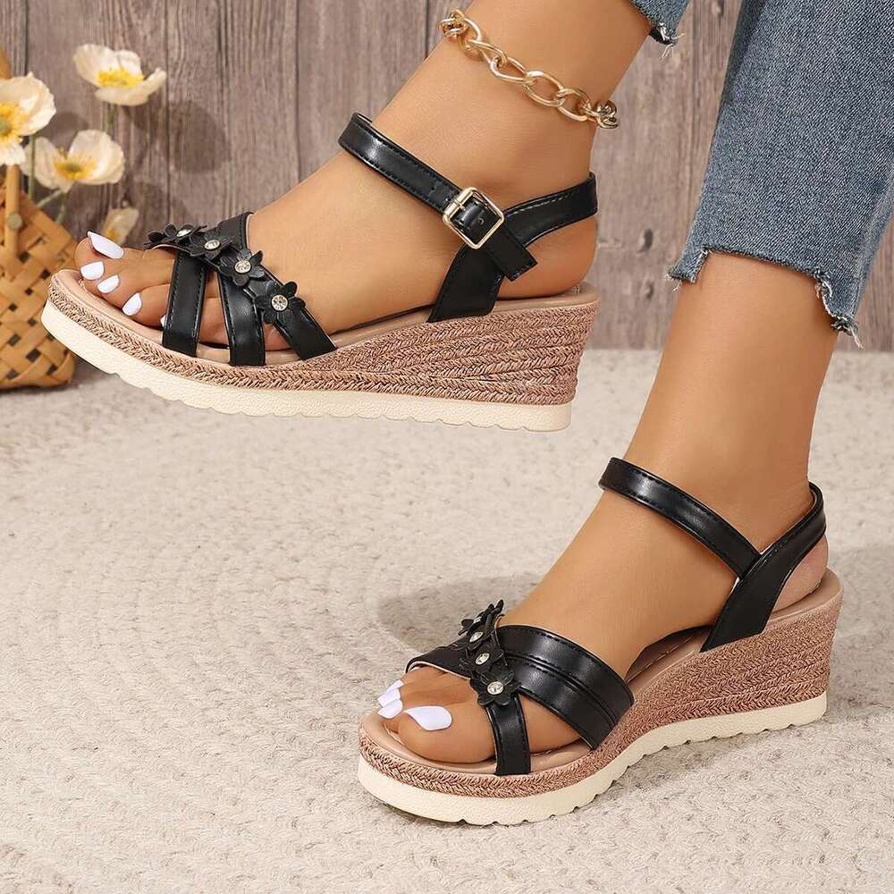Fashion wers Women's Wedge Lightweight Ankle Strap Platform Sandals Women 2025 Summer Non Slip Beach Sandalias Mujer