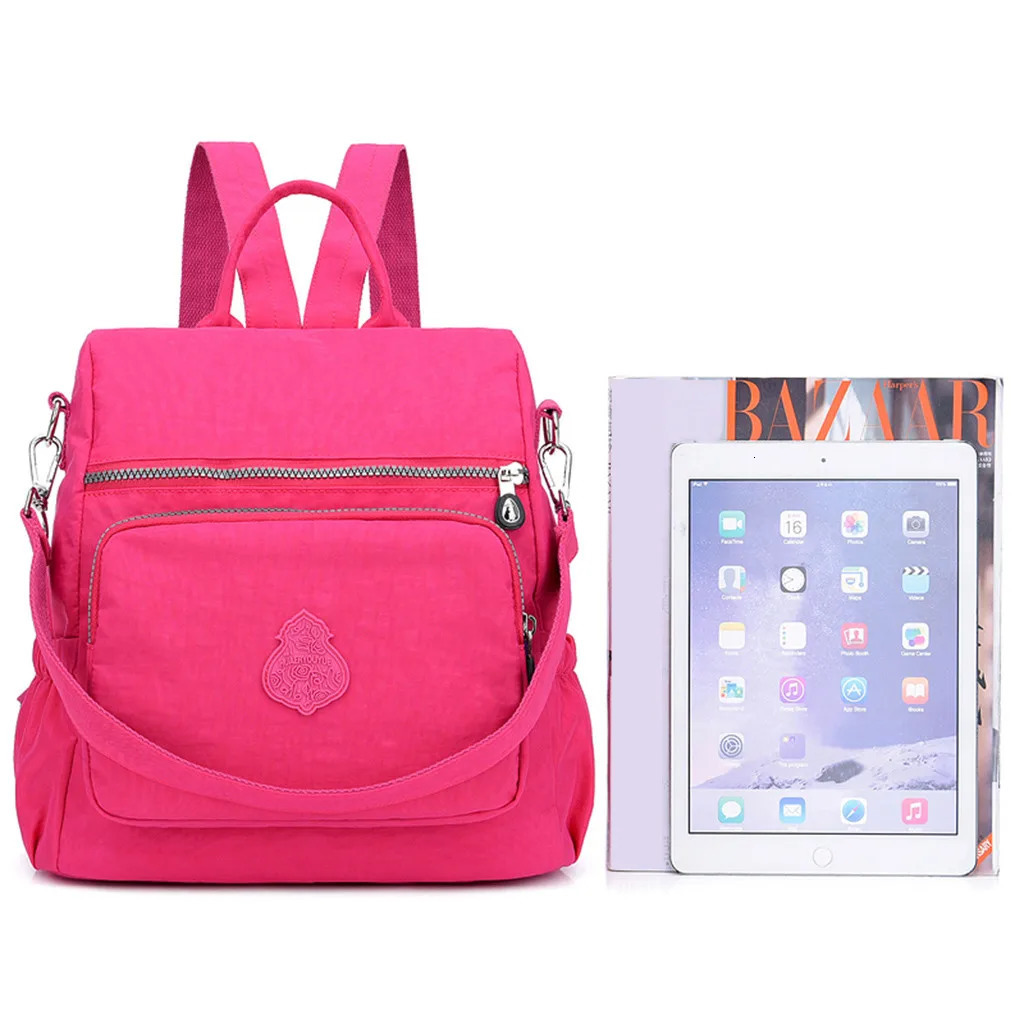 Ship from US Smart Backpack Women Nylon Shoulder Bag Elegant Daily Shopping Rival 250304FBB
