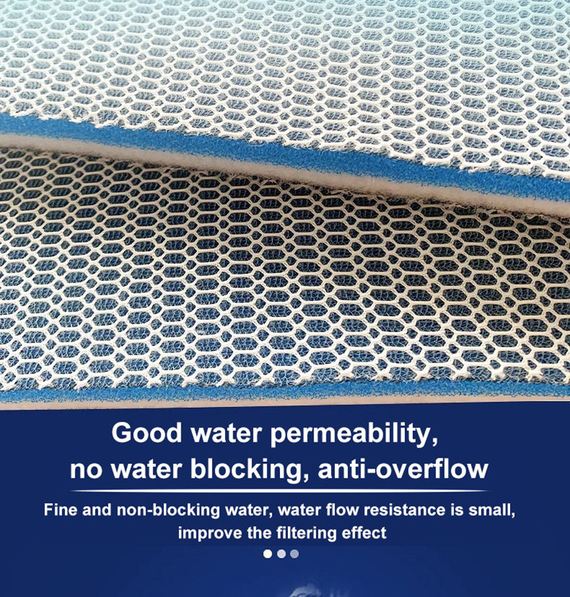Aquarium 8D Sponge Fish Pond Tank Filter Cotton Pad 8 Layers Cleaning Purifier Water Purification Accessories without Glue