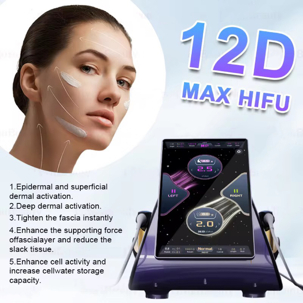HIFU 12D Cartridge Ultramicro Ultrasound MPTST SMAS 10 Cartridge Anti-Wrinkle Facial Body Slim Shape Vanginal Tightening Machine