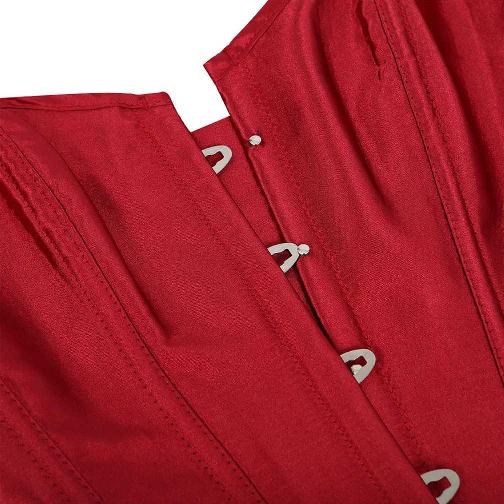 Womens Corset Satin Sexy Plus Size Bustier Gothic Lace Up Boned Corset Top Shapewear Classic Clubwear Party Club Night CorseletXJ250304