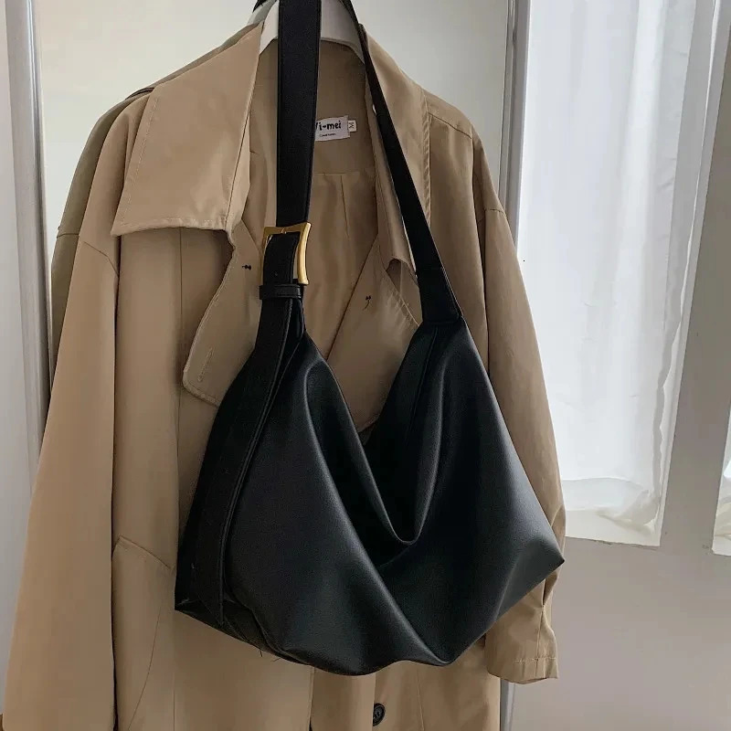 Vintage Pillow n PU Leather Boston Handbag For Women Casual Large Capacity Shoulder Crossbody Bags Fashion Shopper w250303