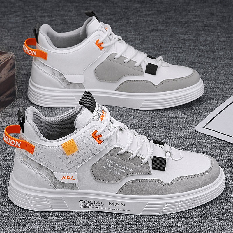 Canvas High Top 2025 Spring New Personalized Designer Sports Men's Shoes Casual Novice Student Men's Multi-functional Thick Soled Fashionabl