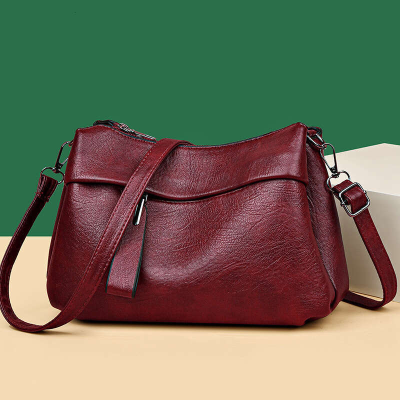 Large Capacity Soft Leather Women's Crossbody New Mom Bag, Simple And Versatile Shoulder Bags