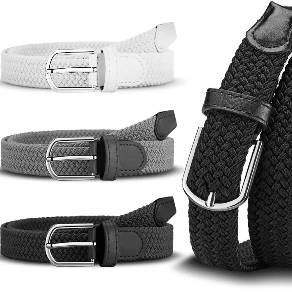 Hole-free Punch-free Braided Belt For Men And Women Elastic Canvas Belt Korean Style Versatile Student Pants Belt T U2M2 250227