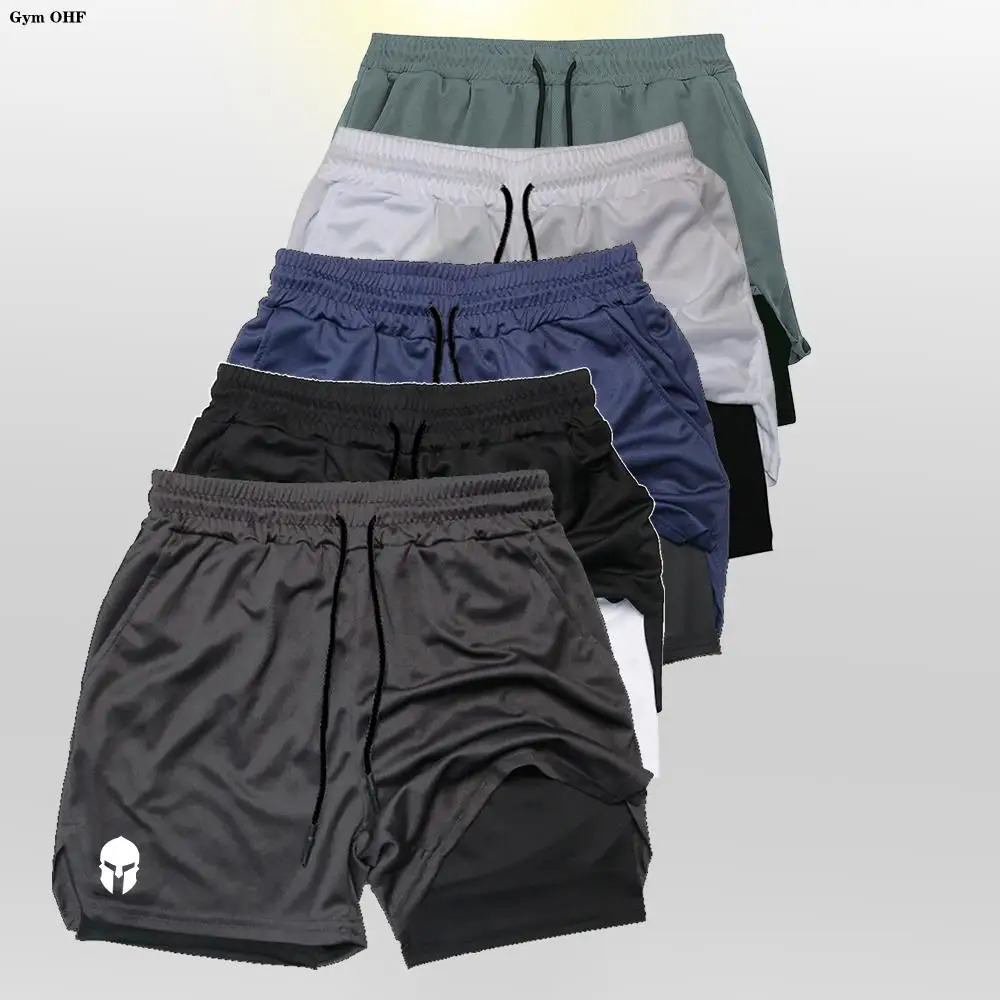 Spartan Compression Shorts 2in1 Mens Casual Beach Gym Fitness Jogging Sports Breathable Quick Dry Elastic Swim 250224