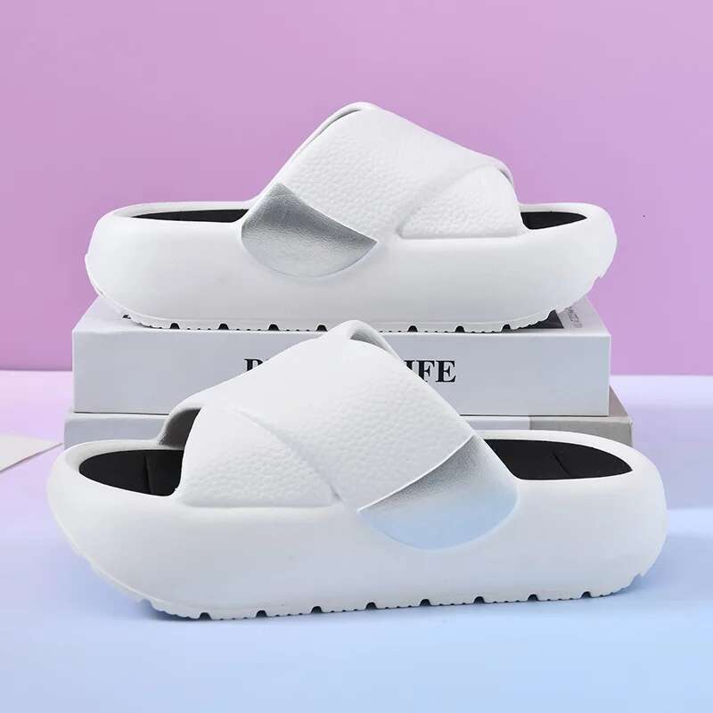 2025 Soft Lucyever Sole Eva for Women Lightweight Non Slip Home Slippers Woman Summer Thick Platform Beach Flip ps