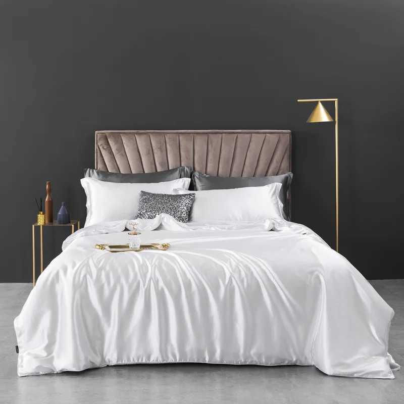 100% Natural Mulberry Silk Bedding Sets Soft Comfortable Bed Cover Sheet Pillowcase Silk Washable Quilt Cover Queen King Size M250304