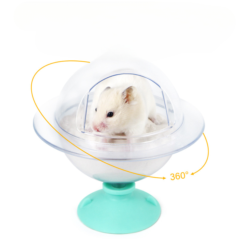 Panoramic Transparent Hamster Bathroom Small Animal Golden Silk Bear Bathtub Splash Proof Sand Bath Dual Purpose Nest Toilet