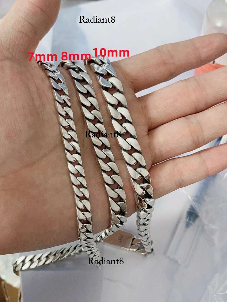 Chains Original Certified Cuban Chain Authentic Solid Sier Necklace