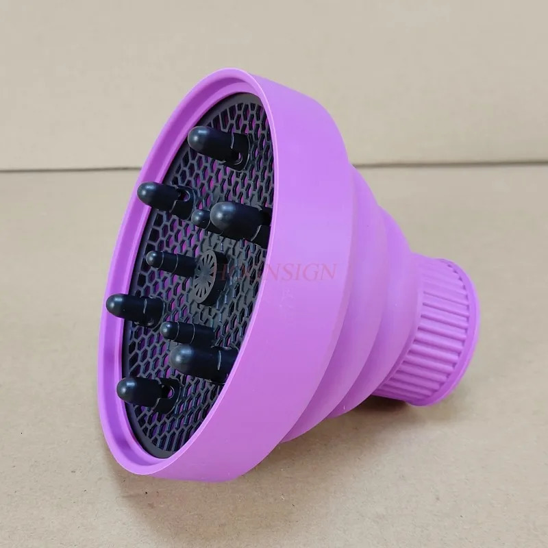 Universal Collapsible Silicone Blower Cover Hairdressing Salon Tools Curly Hair Dryer Folding Diffuser Hood Suitable 4-4.8cm 250304