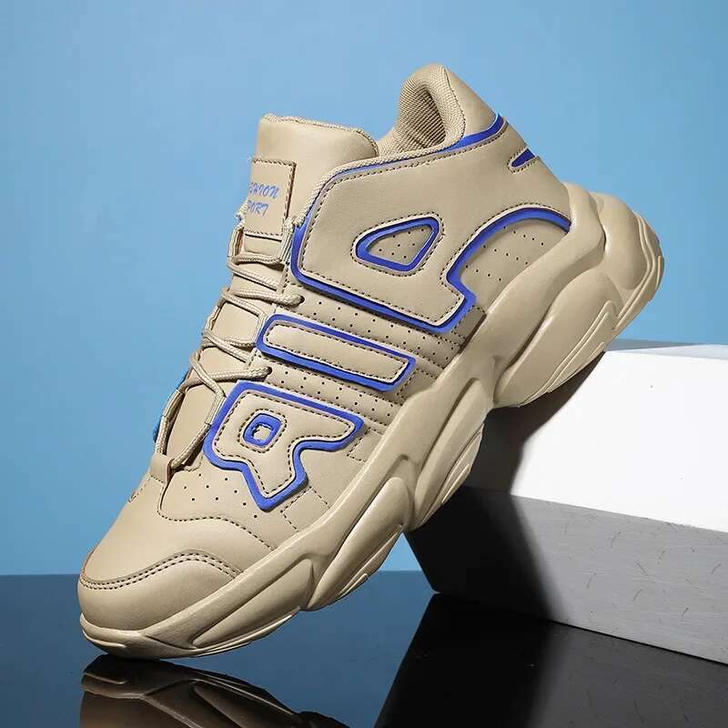 Fashionable Korean Styl e Comfortable Sport Sho es High Top Couple Model Casual Running Trendy Men's