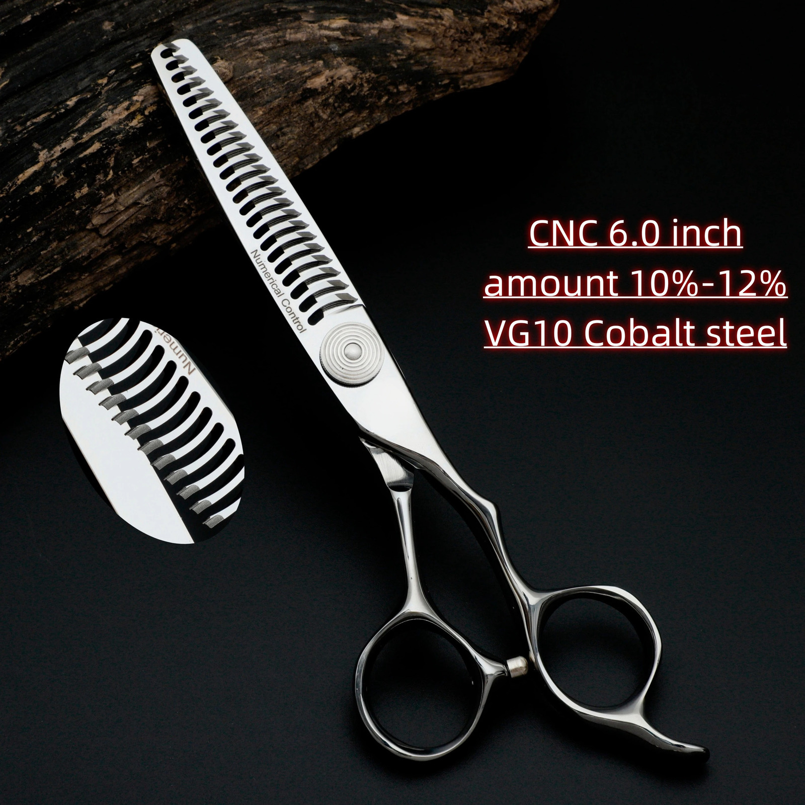 CNC technology barber 6.0-inch hair thinning shaver VG10 cobalt steel high-end professional hair cutting machine 250304