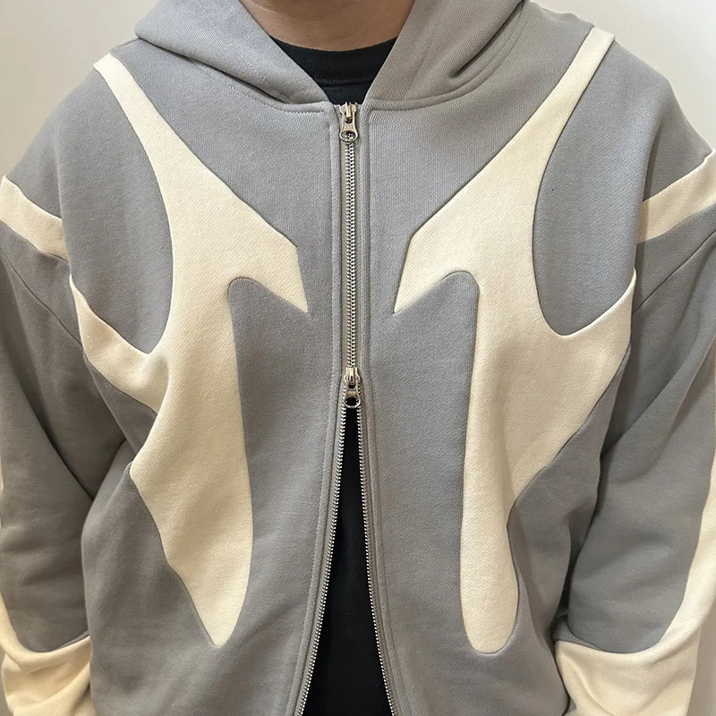 Retro Blue Men Hoodie Fashion Street Clothing Y2k Harajuku Men and Women Casual sportswear Male Demon slayer Hoodies 250303