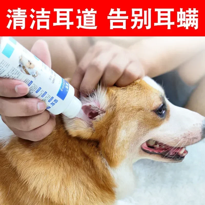 Malassezia otitis media for cats and dogs itching, redness, swelling and anti-inflammatory ear drops