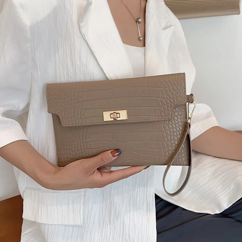 Fashion Women Stone Pattern Handbag And Purse PU Leather Wedding Party Evening Bag Lady Wristlet Clutch Female Envelope 250303