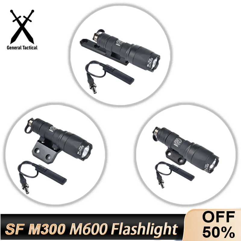 WADSN Tactic M300 M300A M600 M600C Character Marking SF Flashlight MLOK KEYMOD White D Metal For Scout Hunting LightXJ250303