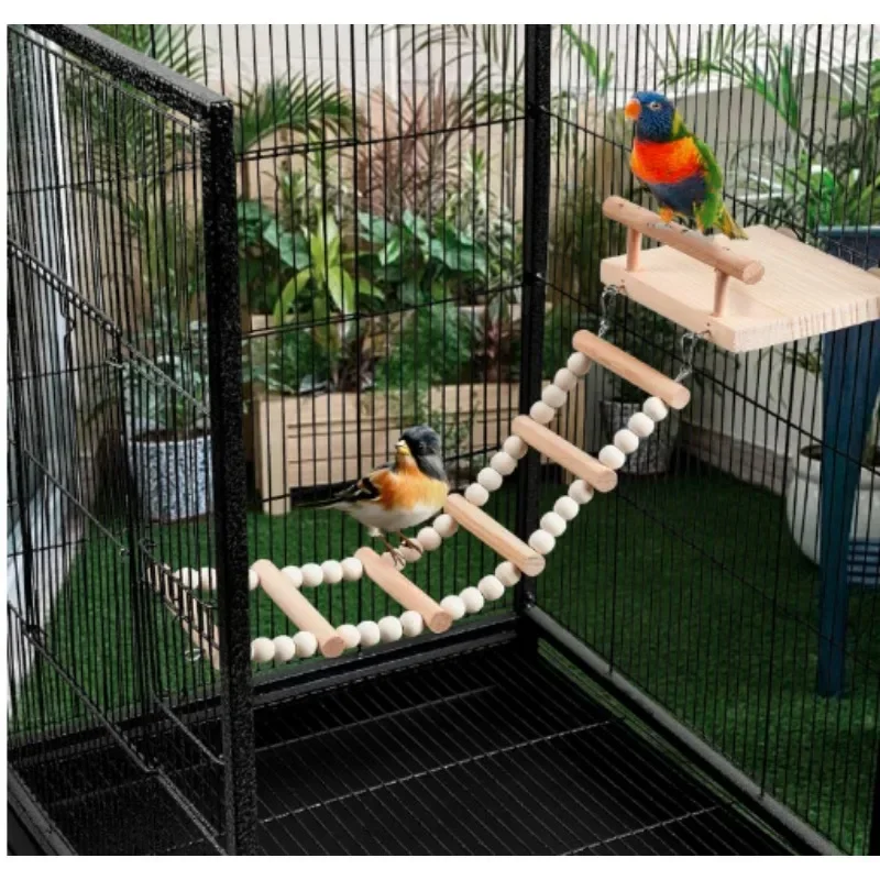 Bird Toy Hamster Toy Little Pet Springboard Combination Toy Parrot Climbing Ladder Springboard Ladder Swing Parrot Toys