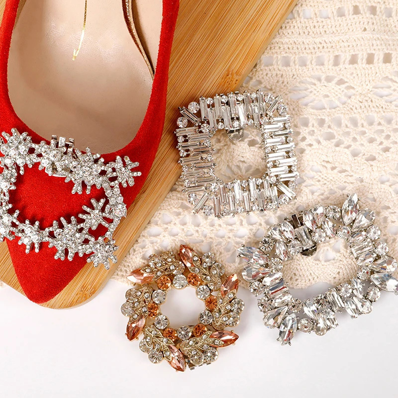 1Pcs Detachable Womens Shoes Metal Decorative Shoe Clip Shoe Clip DIY Accessories High Heels Jewelry Bride Wedding Shoes 250218