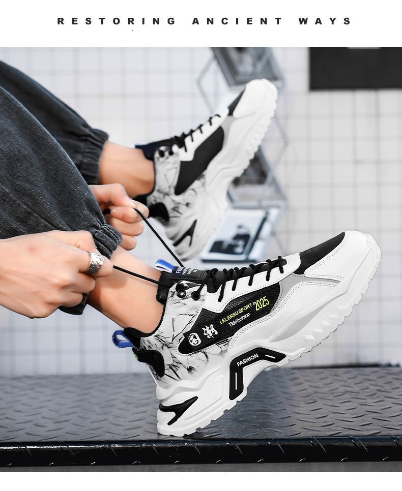 High Top Men s White Sneakers Designer s New Outdoor Fashion Training Running Casual Dad Shoes For Spring And Summer 2025