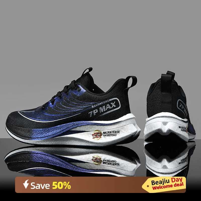 Marathon Carbon Plate Men Sports Running Shoes Breathable Lightweight Womens Comfortable Athletic Nonskid Air Cushion SneakersC250304