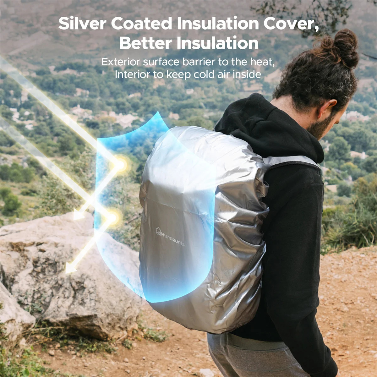 Ship from US Backpack Cooler Insulated 35 Cans w Insulating Cover Upgraded Leakproof Soft 2 Compartment for Camping 250304FBB
