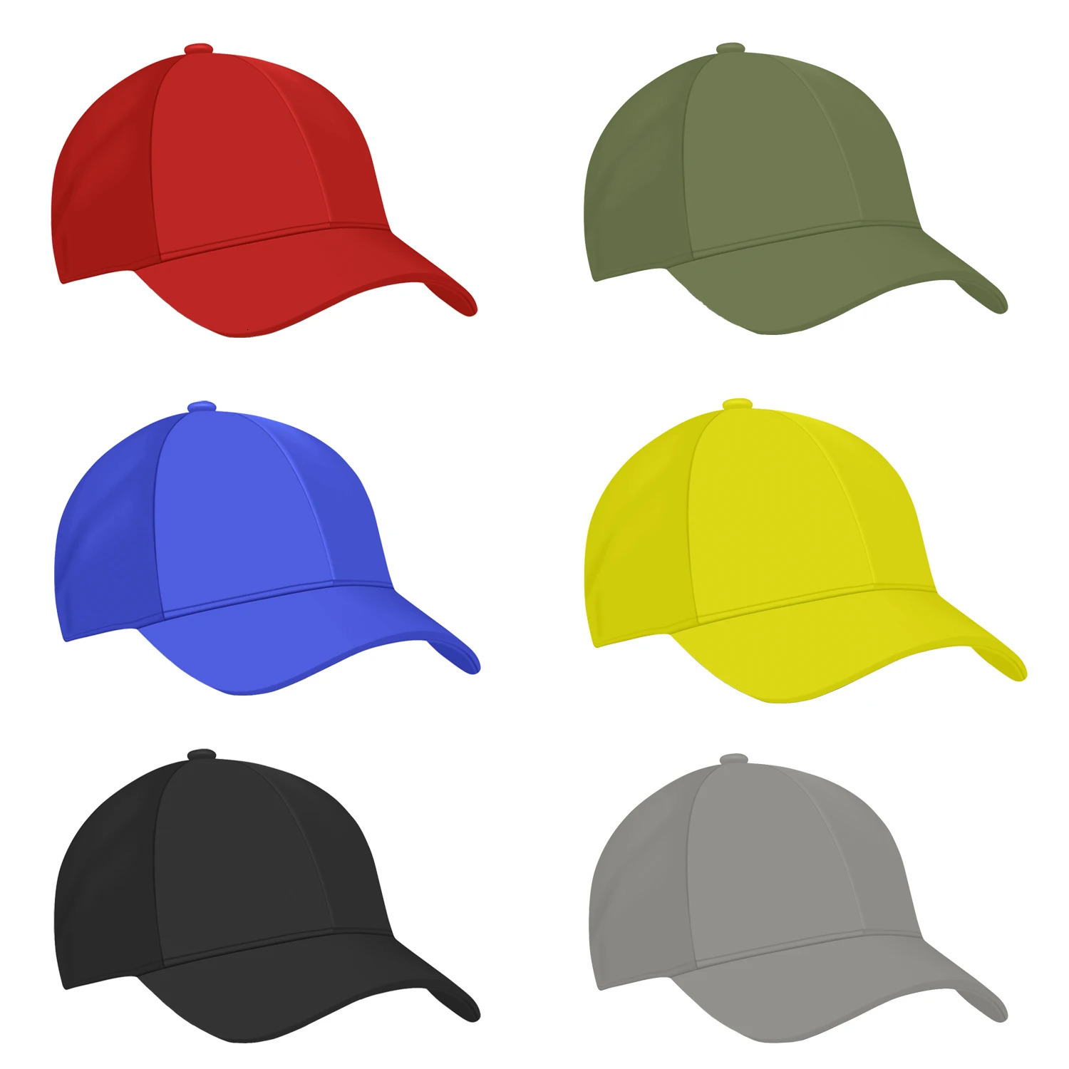 Pack of 6 Baseball Caps Lightweight and Adjustable for Men Women 250228