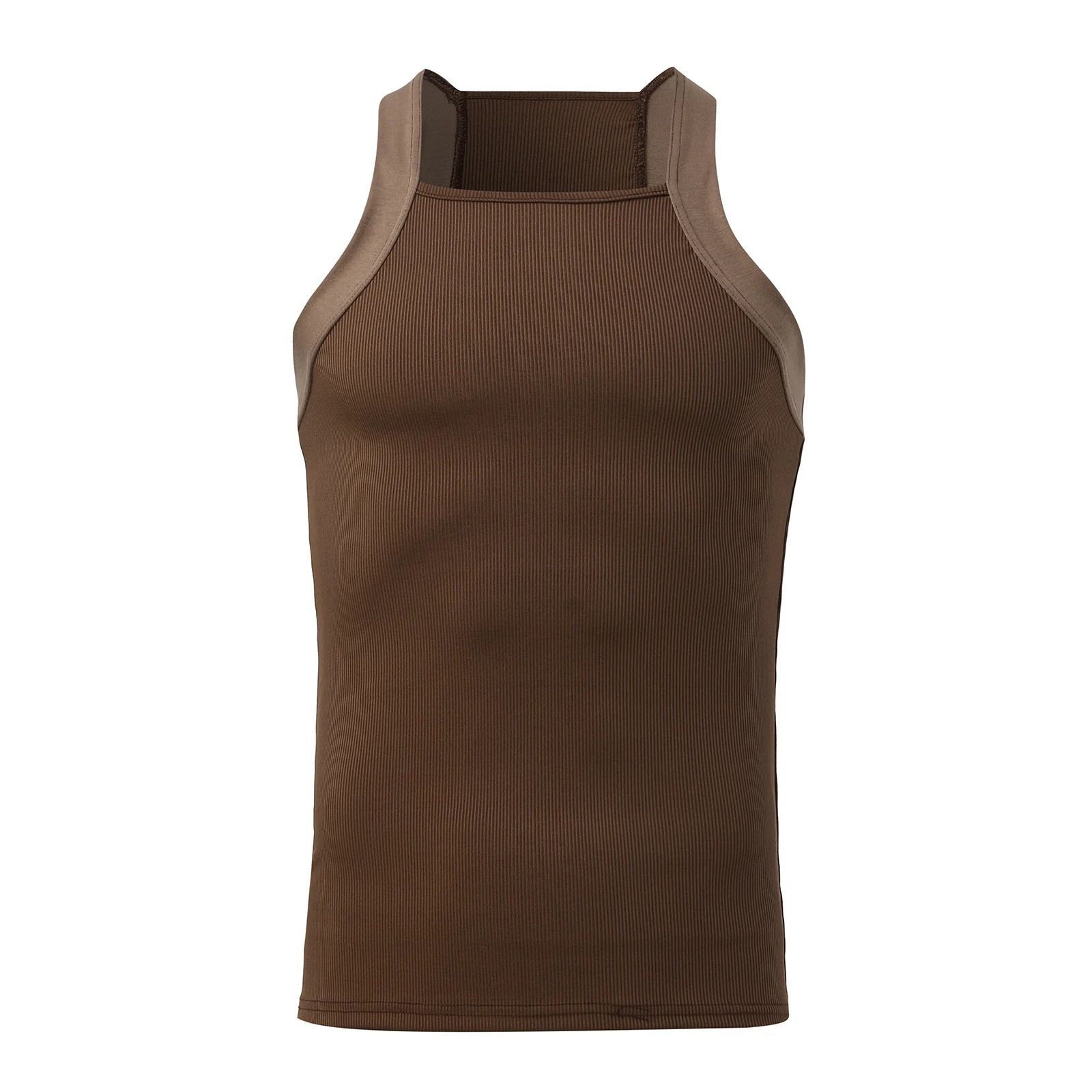 Fashion Sports Tank Tops Mens Solid Color O-neck Sleeveless T-shirt Skinny Gym Streetwear Casual Vests Party Clothing S-5XL 250304