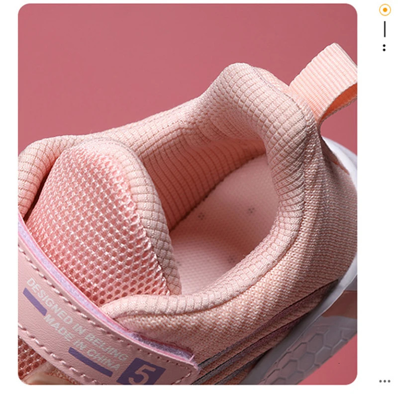 Fashion Breathable Sports Shoes Childrens Spring Girls Lowtop Mesh Cloth Kids Casual Running 2838 Size 250303