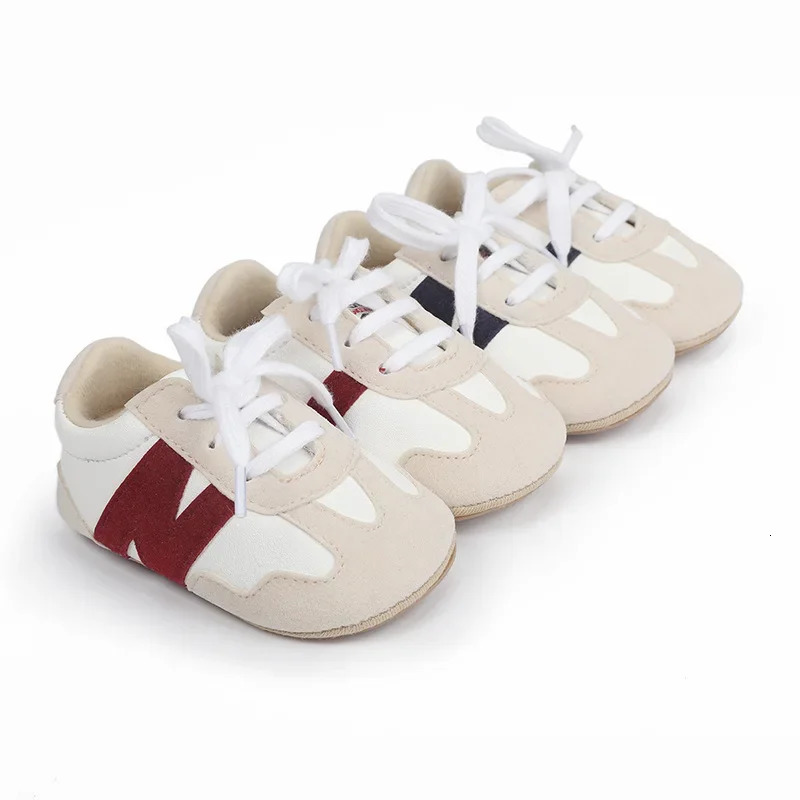 born Baby Sneakers Letter Patchwork Casual Shoes Antislip Hundred Toddler Boys Girls 018 Months 250303
