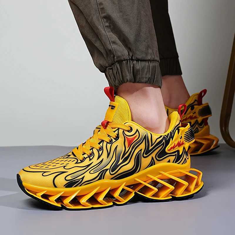 Flame Blade Running Shoes For Men INS Trendy Male Sneakers Anti-Slip Outdoor Jogging Footwear Chunky Sports Shoes ZapatillasC250304