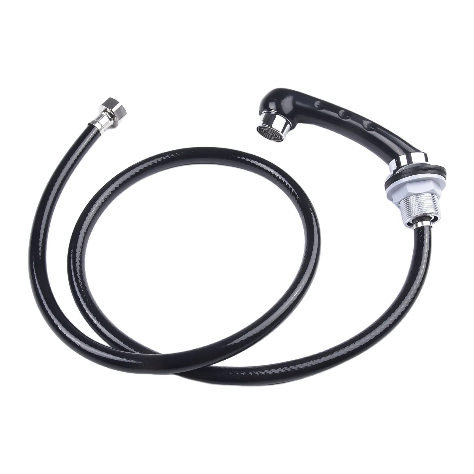 1Pc Shower Head With Hose Shampoo Bed Shower Head Salon Washbasin Hose Barber Shop Rinse Salon Black Alloy Shower Faucet