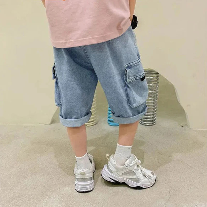 IENENS Kids Baby Boys Summer Denim Clothing Shorts Pants Jeans Children Casual Short Trousers Infant Bottoms 4-13 Years 250304