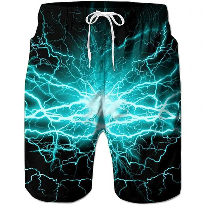 Personality Seawater 3D Printed Shorts Mens Hawaii Swim Shorts Summer Casual Vacation Beach Trunks Kids Oversized Board PantsT250304