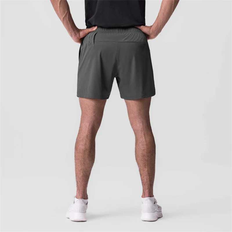 Mens Fitness Shorts Summer Woven Gym Sports Shorts Solid color Training Running Casual Quick-Drying Jogger Workout Short PantsT250304