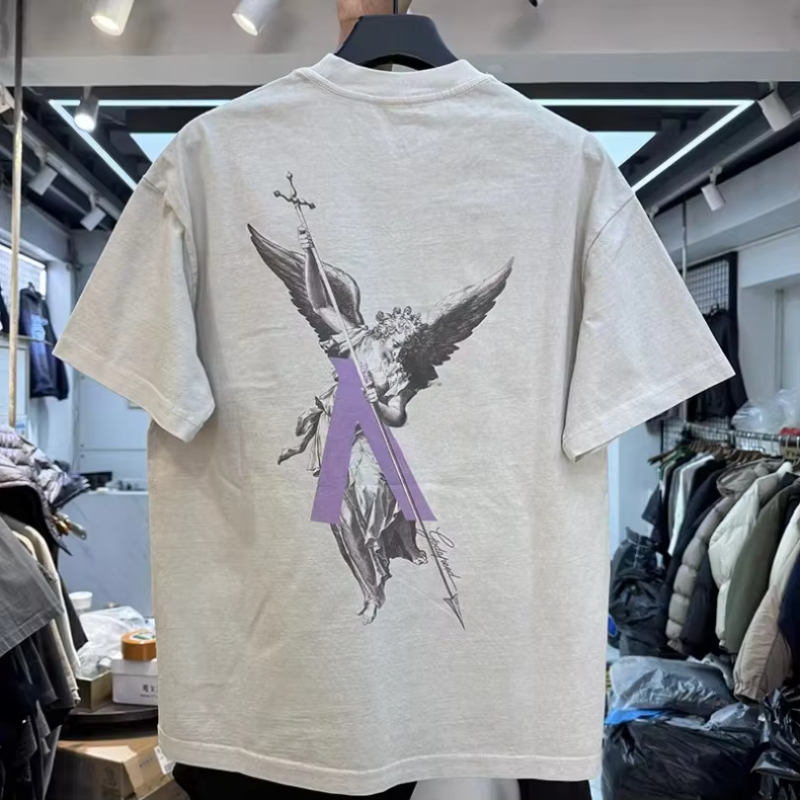 Letter Pattern Print Fashion T Shirt Men High Street Women Oversized T-shirt Vintage Tees Mens Clothing