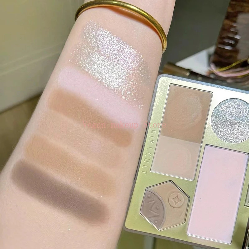 Girlcult Face PaletteVelvety-Smooth Highlighter Contour Palette Long-lasting Shimmer Pressed Powder Iluminador 250227