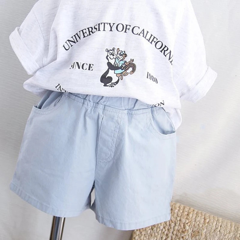 Toddler Boys Girls Shorts Children Shorts Cotton Toddler Kids Short Pant Summer Cotton Boys Beach Shorts Casual Baby Clothing 250304