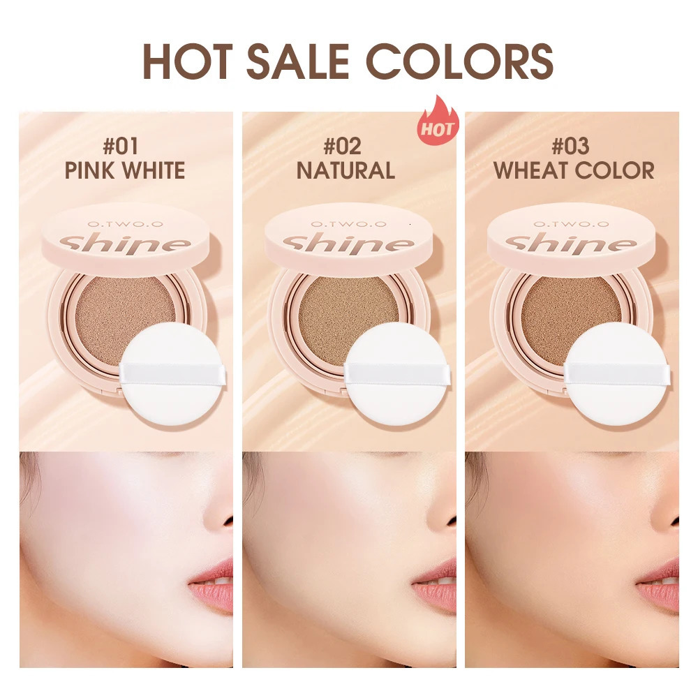 Air Cushion BB Cream 3 Colors Fuller Coverage Waterproof Long-lasting Concealer Cushion Compact With Puff Face Makeup 250224