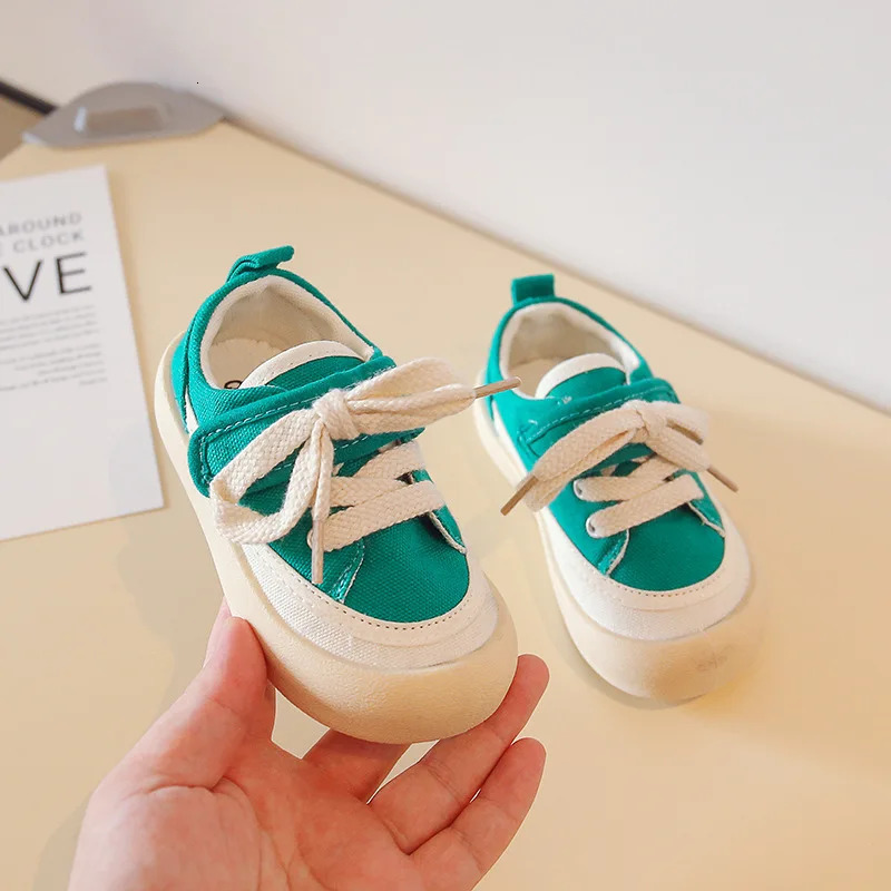 Childrens Canvas Shoes Kids Casual Sneakers for Boys Girls Toddlers Little Girl Candy Color Soft Antislip Big Toe 250303