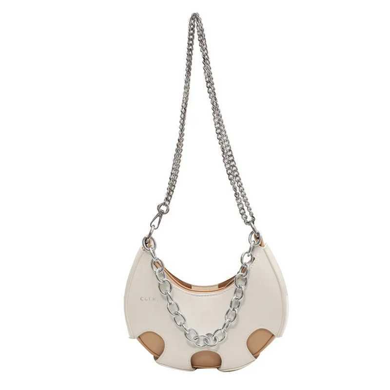 Brand Designer PU Leather Womens Shoulder Bag Simple Chain Crossbody Bag Hobos Handbag Y250303