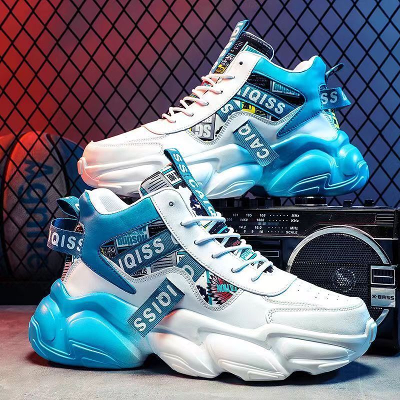 New Spring And Summer Designer Basketball Sneakers Jogging Shoes Youth Casual High Cut Thick Soled Shoes Versatile And Fashionable Men's Board Sh