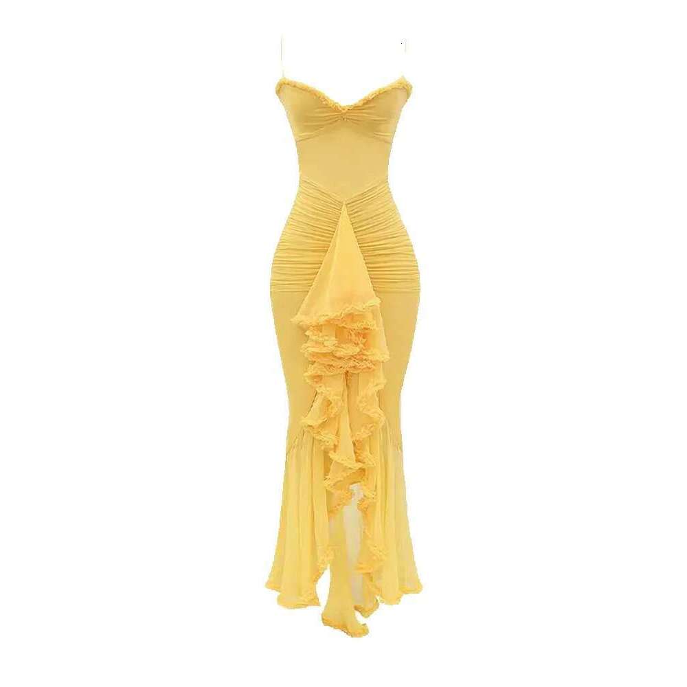 Women's Elegant Pleated Sg Maxi Dress - Sexy Sleeveless Backless Slim Robes
