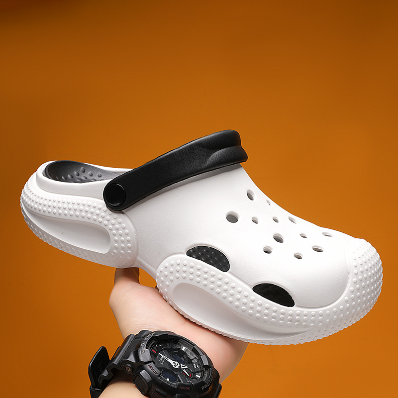 fashion Women And Men Slides Couple Wear Non-Slip Slippers Black Summer Fashion Thick Soled Outside Summer 36-45